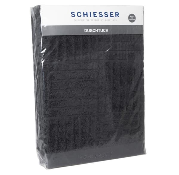 SCHIESSER 4-Pack Handduksset m Hög Uppsugningsförmåga i Antracit
