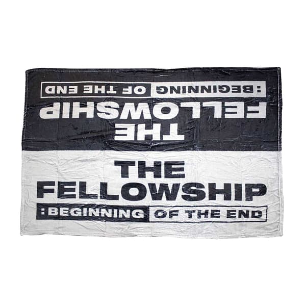 ATEEZ Fellowship Beginning Of The End Thick Knit Blanket Black/White One Size