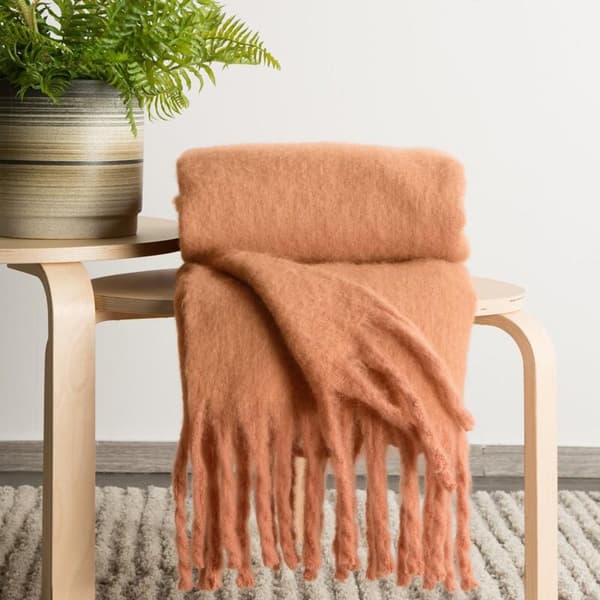 MOHAIR-TÆPPE 9 130 X 170 CM MULDSTENSRØD
