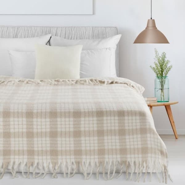 MOHAIR TÆPPE 8 130 X 170 CM BEIGE