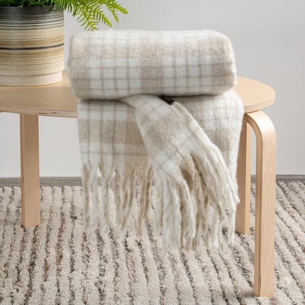 MOHAIR TÆPPE 8 130 X 170 CM BEIGE