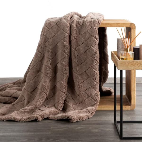 TÆPPE D91 CARO 70 X 160 CM MØRK BEIGE