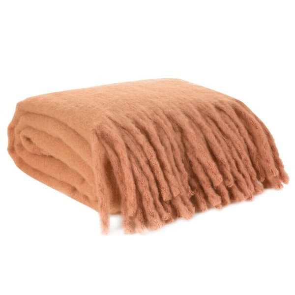 MOHAIR-PLÄCKE 9 130 X 170 CM TEGELRÖTT