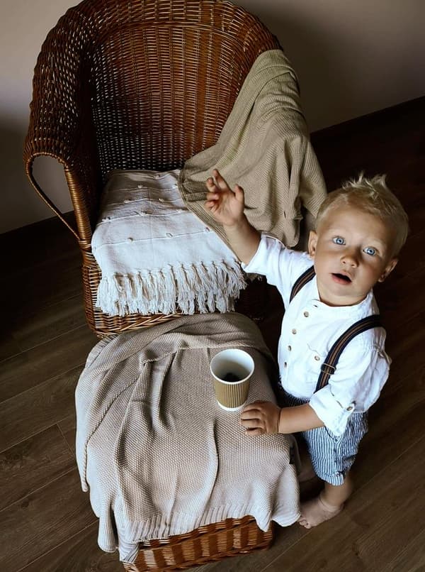 Bambustæppe Beige 100x80