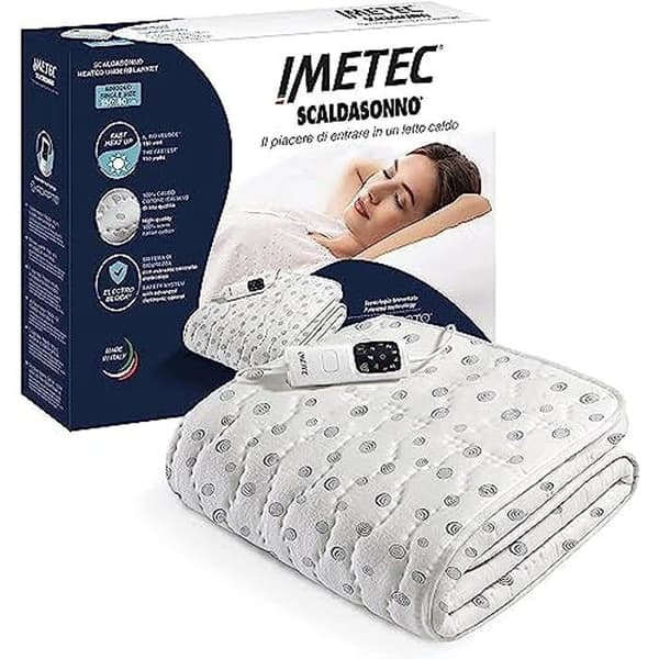Adapto 2-sits uppvärmd madrass - Imetec - 150x120cm - 6 temperaturer - 100% bomullstyg
