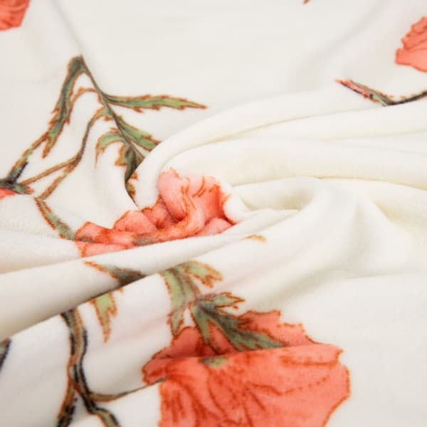 Tæppe | ENGBLOMSTER | fluffy minky med et blomstermønster | 130X170 | 735837
