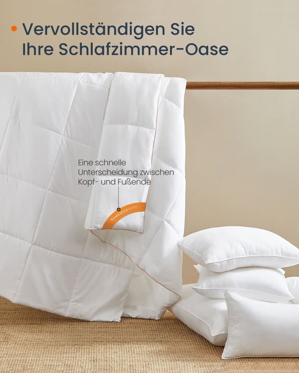 Täcke, SONGMICS HOME, 200x135 cm, Vit
