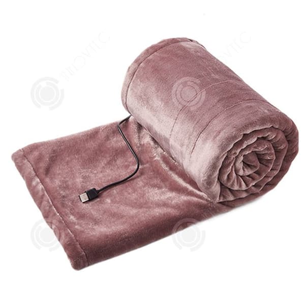 INN elektrisk filt 80x140 cm 10W förtjockad elektrisk sjalfilt med 3 temperaturjusteringslägen USB-laddning