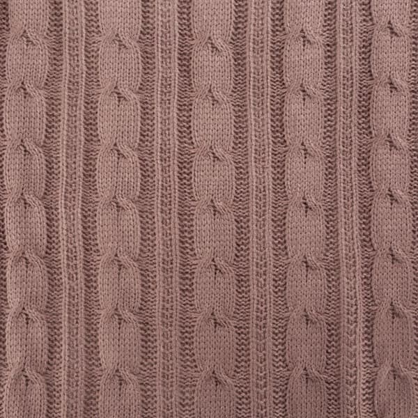 Tæppekast AKRYL-2 130x170 Eurofirany pink sweater med fletninger