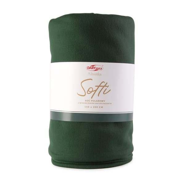 Fleece tæppe SOFTI 150x200 Darymex flaskegrøn