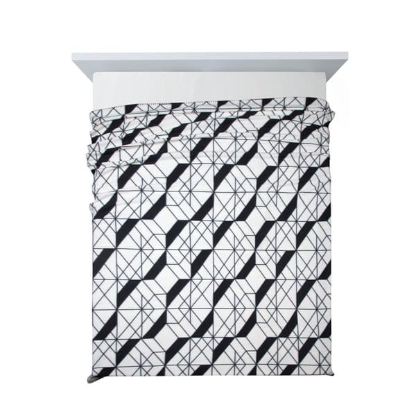 Tæppekast GEO 150x200 Design91 ecru sort geometri