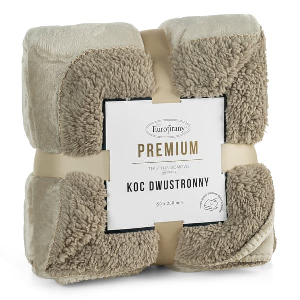 Tæppe TEDY 70x160 Eurofirany beige blød boucle + varm fleece