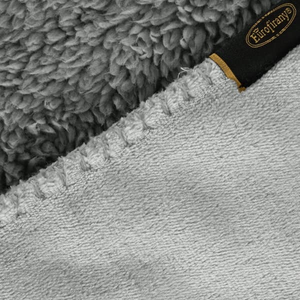 Tæppe TEDY 150x200 Eurofirany sølv blød boucle + varm fleece
