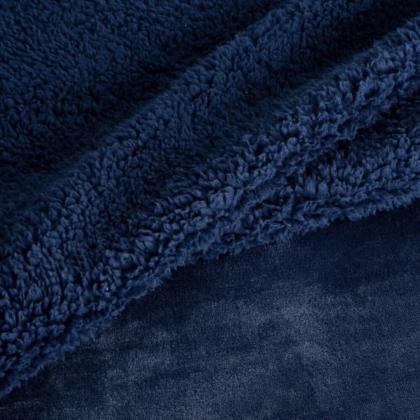 Tæppe TEDY 150x200 Eurofirany marineblå blød boucle + varm fleece