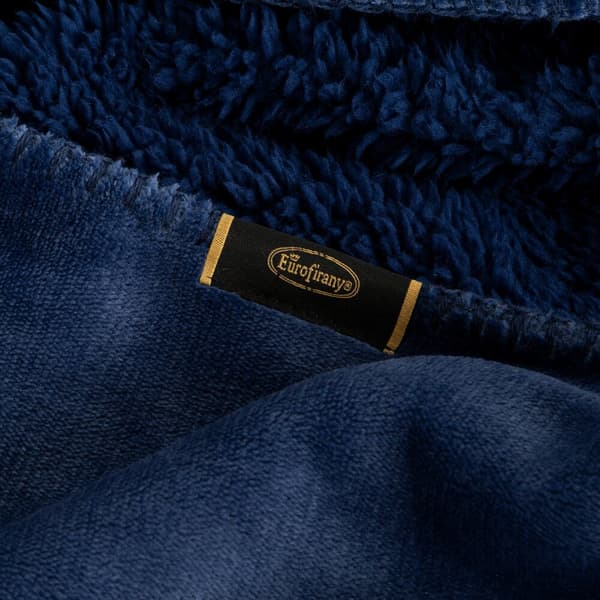 Tæppe TEDY 150x200 Eurofirany marineblå blød boucle + varm fleece