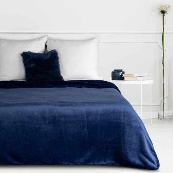 Tæppe TEDY 150x200 Eurofirany marineblå blød boucle + varm fleece