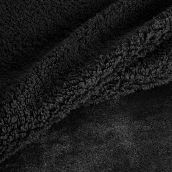 Peitto TEDY 150x200 Eurofirany musta pehmeä boucle + lämmin fleece