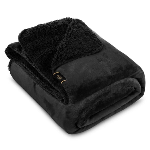 Peitto TEDY 150x200 Eurofirany musta pehmeä boucle + lämmin fleece