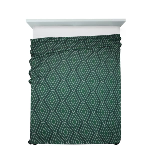 Filtkast GEO 150x200 Design91 grönt geometriskt motiv