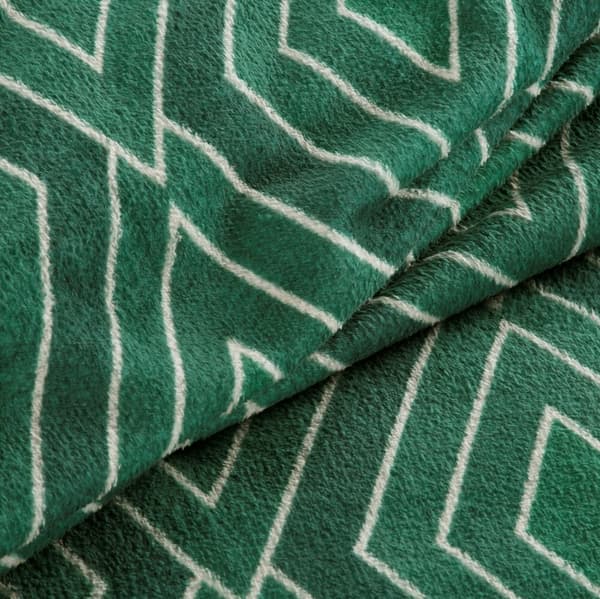 Filtkast GEO 150x200 Design91 grönt geometriskt motiv