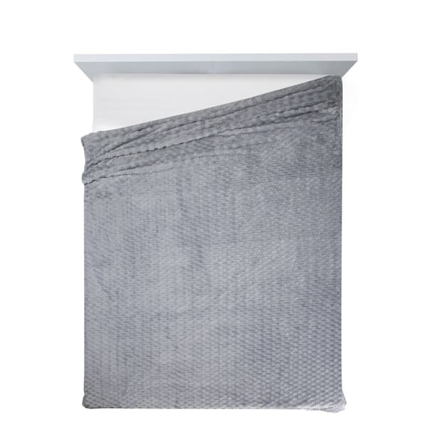 Filt CINDY6 150x200 Design91 silver med 3D spatial prägling