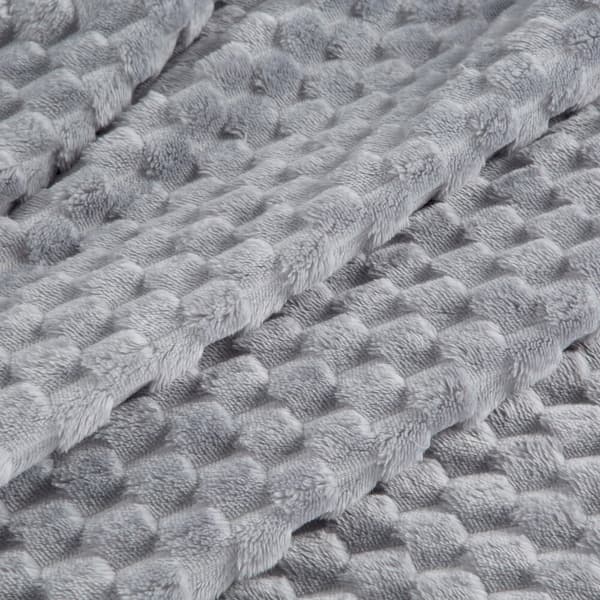 Filt CINDY6 150x200 Design91 silver med 3D spatial prägling
