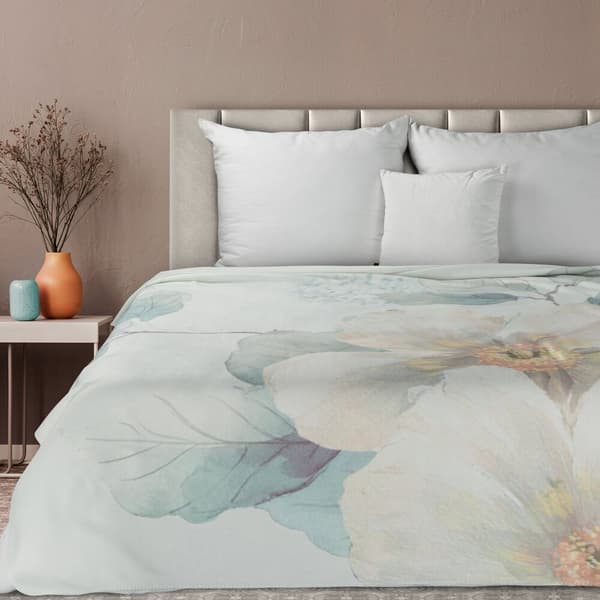 Tæppe ALINE 150x200 Eurofirany myntecreme med store blomster