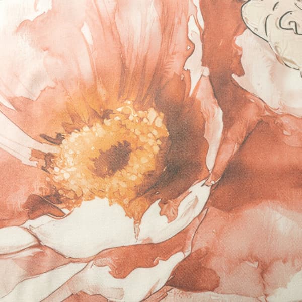 Tæppe CHLOE 150x200 Eurofirany orange grønne akvarel blomster