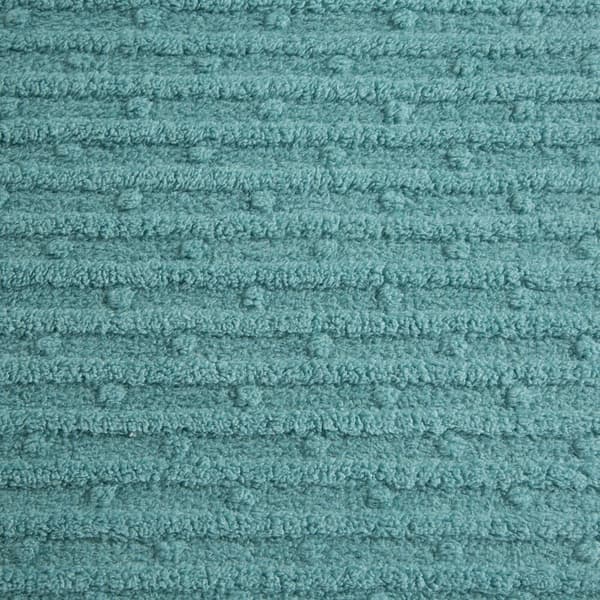 Tæppekast LISA 70x160 Design91 mint jacquardvævning i striber og bobler