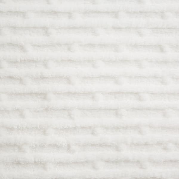 Filtsläng LISA 150x200 Design91 vit jacquardväv med ränder och bubblor
