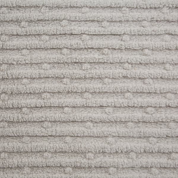 Tæppekast FISA 130x170 Design91 sølv jacquardvævning med striber og bobler