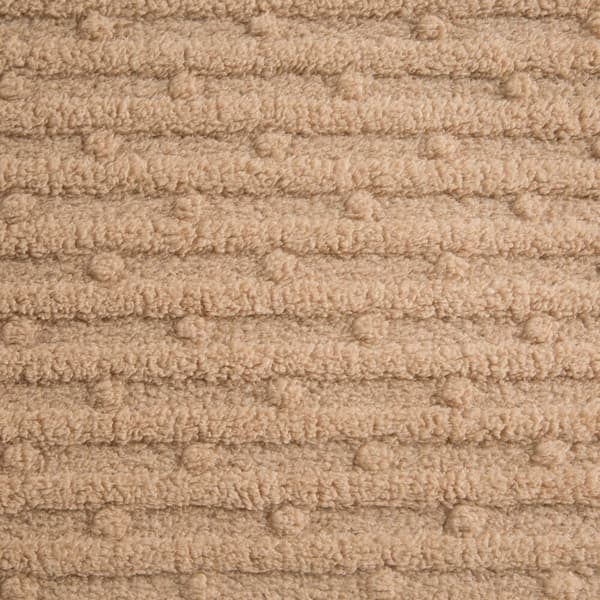 Tæppekast LISA 130x170 Design91 beige jacquardvævning med striber og bobler