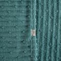 Miniatyrbillede 8 af 8: Tæppekast LISA 130x170 Design91 mint jacquardvævning i striber og bobler