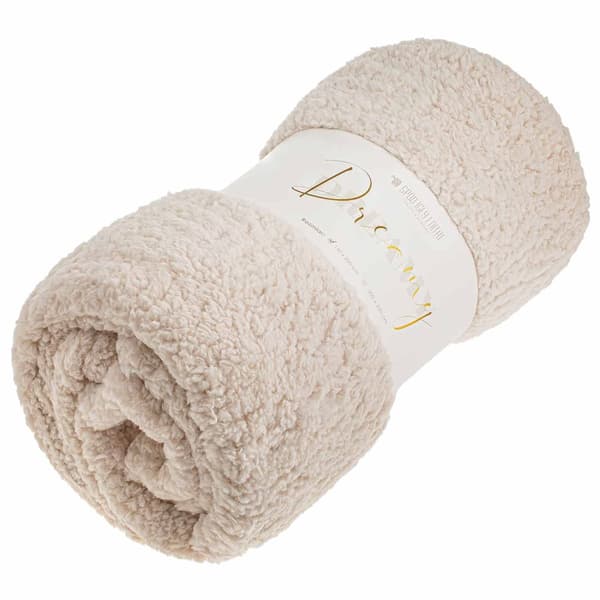 Tæppekast Dreamy boucle 150x200 beige blød boucle+lam