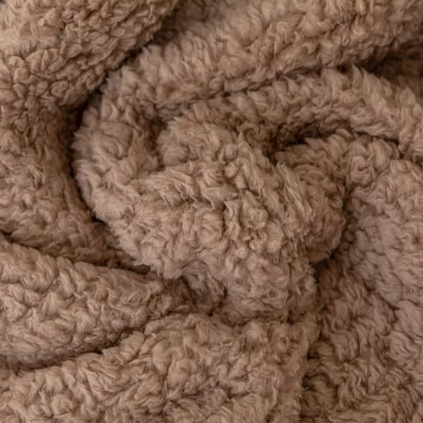 Tæppekast Dreamy boucle 200x220 brun blød boucle+lam
