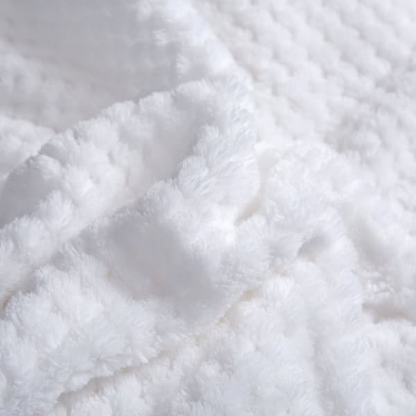 Tæppetæppe Sherpa 150x200 hvidt dobbeltsidet lam