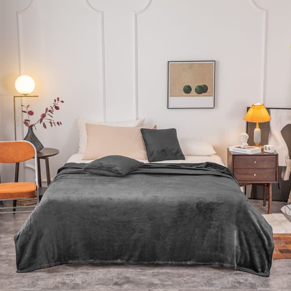 Tæppe microfiber indtræk Solo 150x200 sort