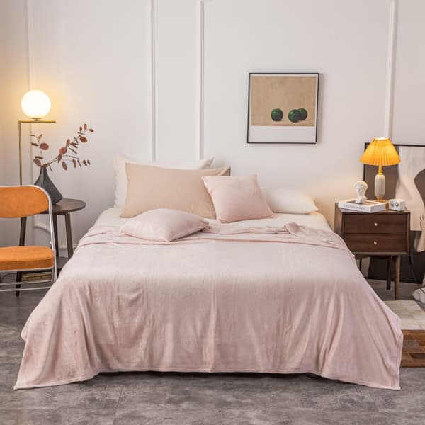 Peitto mikrokuituliina Solo 130x170 puuteri pinkki