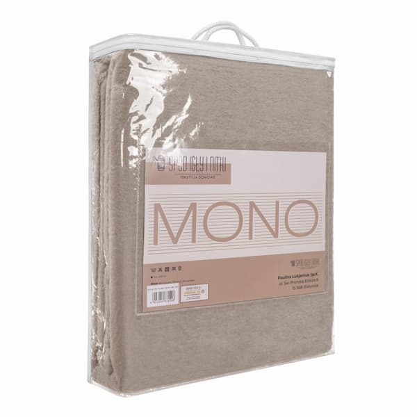 Bomuld-akryl tæppe MONO 150x200 mørk beige