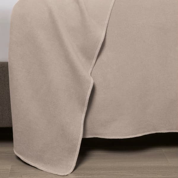 Bomuld-akryl tæppe MONO 150x200 mørk beige
