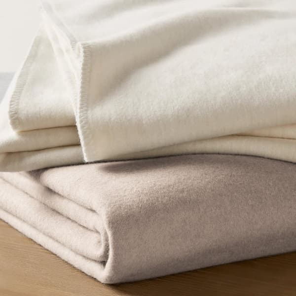 Bomuld-akryl tæppe MONO 150x200 mørk beige