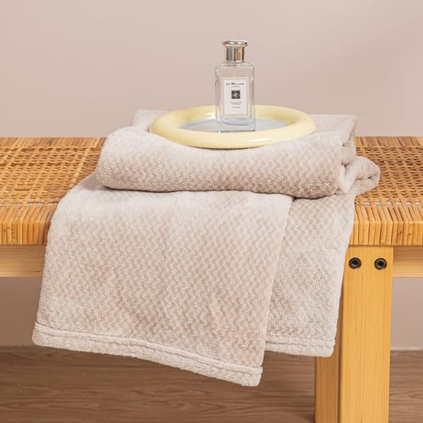 Mikrofibertæppe til WILLY lænestol 70x150 beige