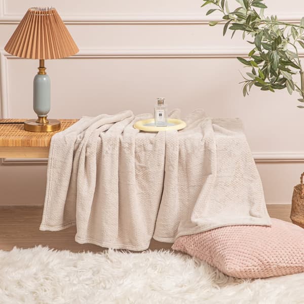 Mikrofibertæppe til WILLY lænestol 70x150 beige