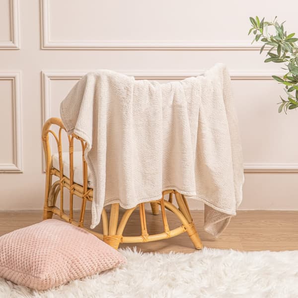 Mikrofibertæppe til WILLY lænestol 70x150 beige
