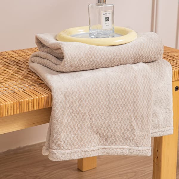 Mikrofibertæppe til WILLY lænestol 70x150 beige
