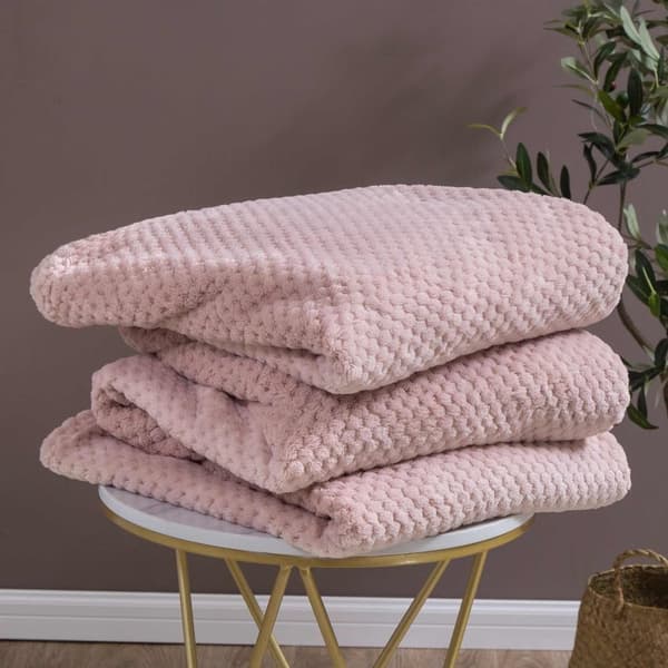 Monte microfiber tæppe 200x220 pudderrosa