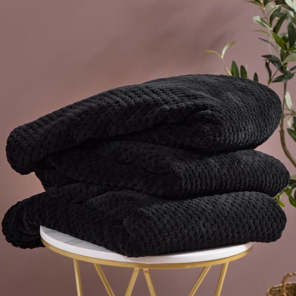 Monte mikrofiber tæppe 200x220 sort