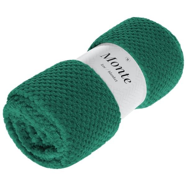 Monte microfiber tæppe 200x220 flaske grøn