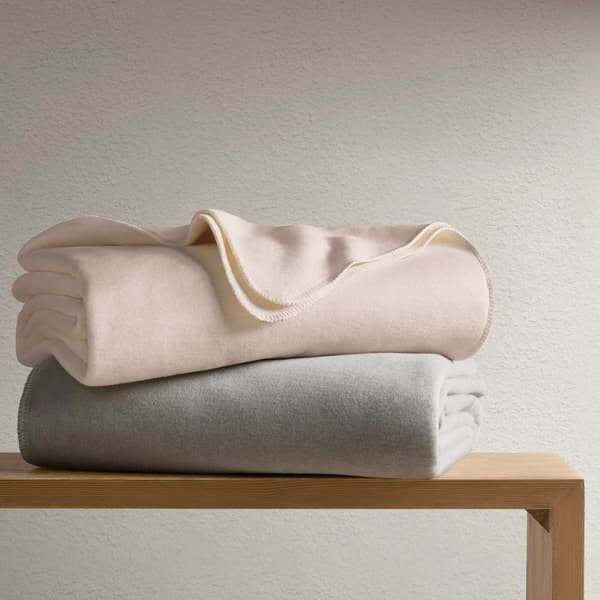 Bomuld-akryl tæppe MONO 150x200 lys beige
