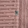 Miniatyrbillede 8 af 8: Tæppekast LISA 150x200 Design91 pudderpink jacquardvævning i striber og bobler